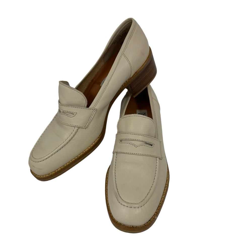 Nine West Womens 9.5M Kimmy Loafers Tan Casual Almond Toe Brazil Leather